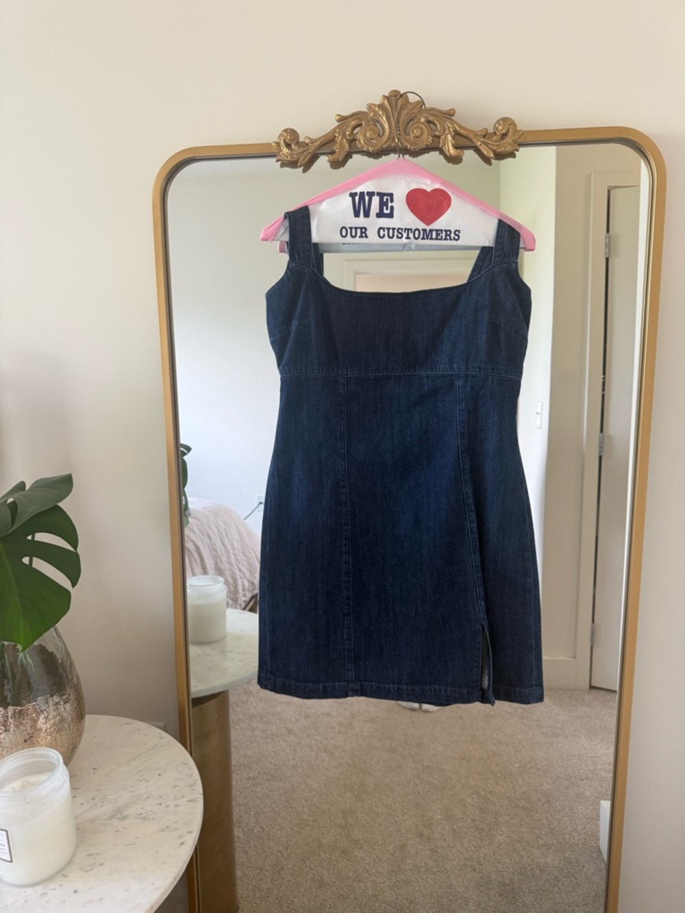 Reformation Isha Denim Mini Dress Blue - Size 8